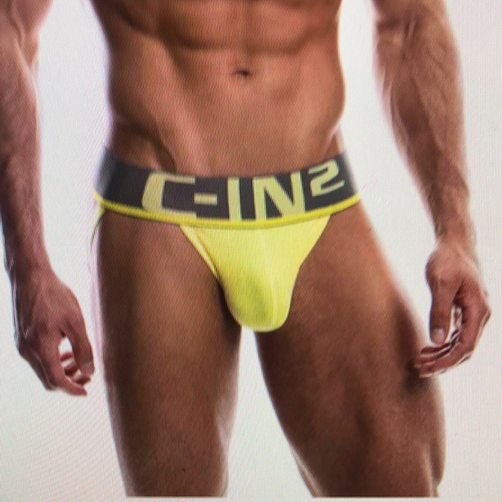 Mens C-IN2 yellow jockstrap
